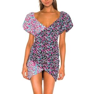 REVOLVE Lovers + Friends Meyers Floral Mini Dress Sz S Pattern Play
